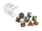Gamers Guild AZ Chessex CHX26424 - Chessex 7 Die Set Copper/Steel Gemini - Black Friday Chessex
