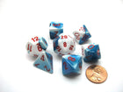 Gamers Guild AZ Chessex CHX26457 -  Chessex 7 Die Astral Blue White/Red Gemini Chessex