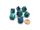 Gamers Guild AZ Chessex CHX26459 - Chessex 7 Die Set Blue Teal/Gold - Black Friday Chessex