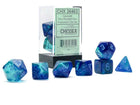 Gamers Guild AZ Chessex CHX26463 - Chessex 7 Die Set Gemini Blue-Blue / Light Blue Chessex