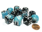 Gamers Guild AZ Chessex CHX26646 - Chessex 16mm Black Shell/White Gemini Chessex