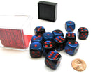 Gamers Guild AZ Chessex CHX26658 - Chessex 16mm Black Starlight/Red Gemini Chessex