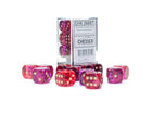 Gamers Guild AZ Chessex CHX26667 - Chessex 16mm D6 Gemini Translucent Red-Violet/Gold Chessex