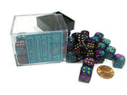 Gamers Guild AZ Chessex CHX26849 - Chessex 16mm Purple Teal / Gold Gemini Chessex
