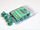 Gamers Guild AZ Chessex CHX27203 - Chessex Set of Ten D10 Marble Oxi-Copper / White Chessex