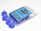 Gamers Guild AZ Chessex CHX27206 - Chessex Set of Ten D10 Frosted Blue / White Chessex