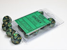 Gamers Guild AZ Chessex CHX27215 - Chessex Set of Ten D10 Scarab Jade / Gold Chessex