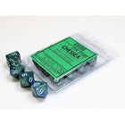 Gamers Guild AZ Chessex CHX27245 - Chessex Set of Ten D10 Festive Green / Silver Chessex