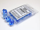 Gamers Guild AZ Chessex CHX27266 - Chessex Set of Ten D10 Nebula Dark Blue / White Chessex
