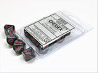 Gamers Guild AZ Chessex CHX27278 - Chessex Set of Ten D10 Velvet Black / Red Chessex