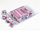 Gamers Guild AZ Chessex CHX27344 - Chessex Set of Ten D10 Festive Pop Art / Blue Chessex