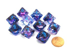 Gamers Guild AZ Chessex CHX27357 - Chessex Set of Ten d10 Nebula Nocturnal / Blue Chessex