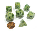 Gamers Guild AZ Chessex CHX27409 - Chessex 7 Die Set Green/Dark Green Marble Chessex