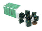 Gamers Guild AZ Chessex CHX27415 - Chessex 7 Die Set Jade/Gold Scarab Chessex