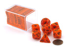 Gamers Guild AZ Chessex CHX27433 - Chessex 7 Die Set Orange/Black Chessex