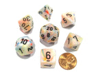 Gamers Guild AZ Chessex CHX27442 - Chessex  7 Die Set Circus/Black Festive Chessex