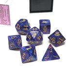Gamers Guild AZ Chessex CHX27497 - Chessex 7 Die Set Purple / Gold Lustrous Chessex