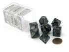 Gamers Guild AZ Chessex CHX27498 - Chessex 7 Die Set Lustrous Black/Gold Discontinue