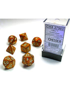 Gamers Guild AZ Chessex CHX27503 -  Chessex 7 Die Set Glitter Gold/silver Chessex