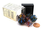 Gamers Guild AZ Chessex CHX27559 - Chessex 7 Die Set Nebula Primary Turquoise Luminary Chessex