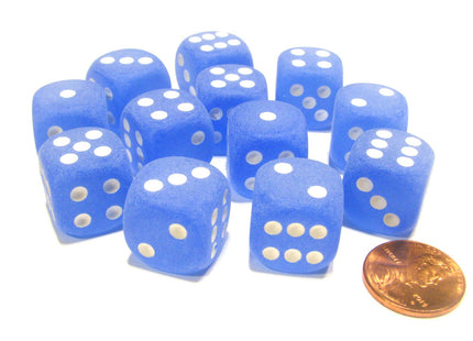 Gamers Guild AZ Chessex CHX27606 - Chessex 16mm Blue/White Frosted Chessex