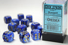 Gamers Guild AZ Chessex CHX27636 Vortex Blue/gold 16mm d6 Dice Bloc Chessex