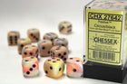 Gamers Guild AZ Chessex CHX27642 - Chessex 16mm Set of 12 D6 Festive Circus/black Chessex