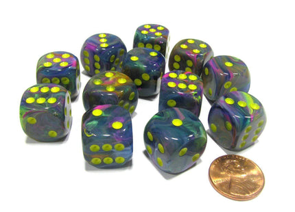 Gamers Guild AZ Chessex CHX27649 - Chessex 16mm Rio / Yellow Festive Chessex