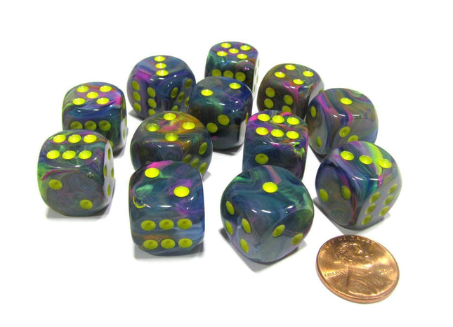 Gamers Guild AZ Chessex CHX27649 - Chessex 16mm Rio / Yellow Festive Chessex
