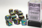 Gamers Guild AZ Chessex CHX27650 - Festive Mosaic/yellow 16mm d6 Dice Block (12 dice) Chessex