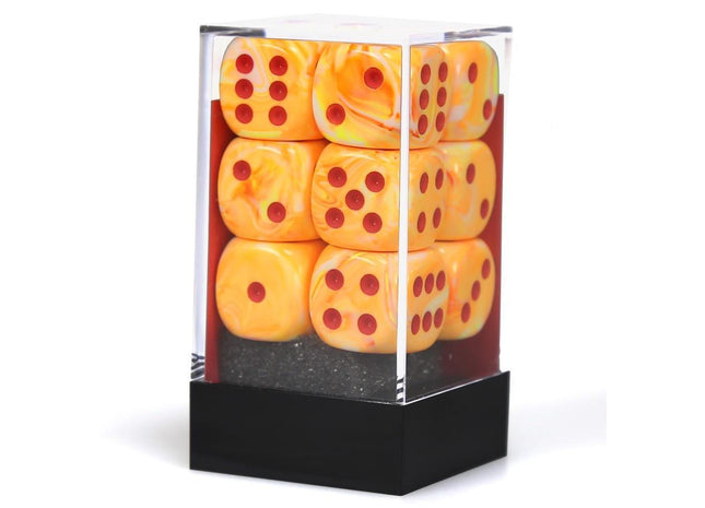 Gamers Guild AZ Chessex CHX27653 - Chessex 16mm Festive Sunburst / Red Chessex