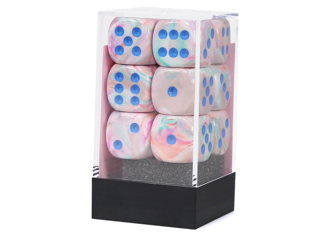 Gamers Guild AZ Chessex CHX27744 - Chessex 16mm Festive Pop-Art/Blue Chessex