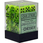 Gamers Guild AZ Chessex CHX27830 - Chessex  12mm Brt Green/Black Vortex Chessex