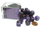 Gamers Guild AZ Chessex CHX27837 -  Chessex 12mm D6 Purple/Gold Vortex Chessex