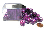 Gamers Guild AZ Chessex CHX27857 - Chessex 12mm Violet/ White Festive Chessex