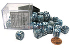 Gamers Guild AZ Chessex CHX27890 - Chessex 12mm Slate / White Lustrous Chessex