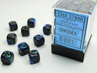 Gamers Guild AZ Chessex CHX27899 -  Chessex 12mm D6 Shadow/Gold Lustrous Chessex