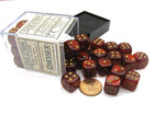 Gamers Guild AZ Chessex CHX27904 – Chessex 12mm Block Glitter Ruby/Gold Chessex