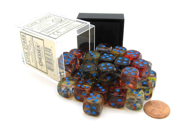 Gamers Guild AZ Chessex CHX27959 - Chessex 12mm Nebula Primary Turquoise Luminary Chessex