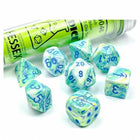 Gamers Guild AZ Chessex CHX30046 Chessex Lab Dice: 30047 Festive Garden/Blue Chessex