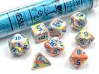 Gamers Guild AZ Chessex CHX30047 Chessex Lab Dice: 30047 Festive Kaleidoscope/Blue Chessex