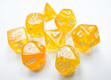 Gamers Guild AZ Chessex CHX30053 Chessex Lab Dice: Borealis Canary/white Luminary Chessex