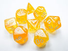 Gamers Guild AZ Chessex CHX30053 Chessex Lab Dice: Borealis Canary/white Luminary Chessex