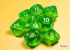 Gamers Guild AZ Chessex CHX30062 Chessex Lab Dice: Translucent Rad Green/white Chessex