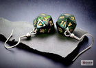 Gamers Guild AZ Chessex CHX54204 - Hook Earrings Scarab® Jade Mini-Poly d20 Pair Chessex