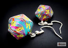 Gamers Guild AZ Chessex CHX54207 -Hook Earrings Festive® Mosaic Mini-Poly d20 Pair Chessex