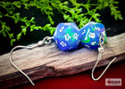 Gamers Guild AZ Chessex CHX54209 - Hook Earrings Festive® Waterlily™ Mini-Poly d20 Pair Chessex