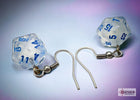 Gamers Guild AZ Chessex CHX54211 - Hook Earrings Borealis Icicle™ Mini-Poly d20 Pair Chessex