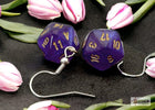 Gamers Guild AZ Chessex CHX54212 - Hook Earrings Borealis Royal Purple Mini-Poly d20 Pair Chessex