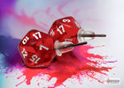 Gamers Guild AZ Chessex CHX54501 -  Stud Earrings Translucent Red Mini-Poly d20 Pair Chessex